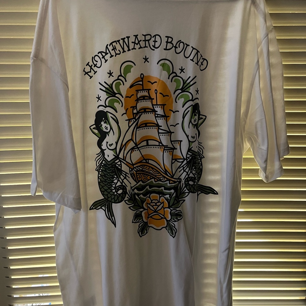 White Graphic Men Shirt